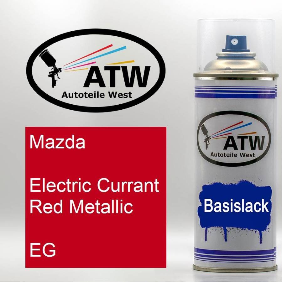 Mazda, Electric Currant Red Metallic, EG: 400ml Sprühdose, von ATW Autoteile West.